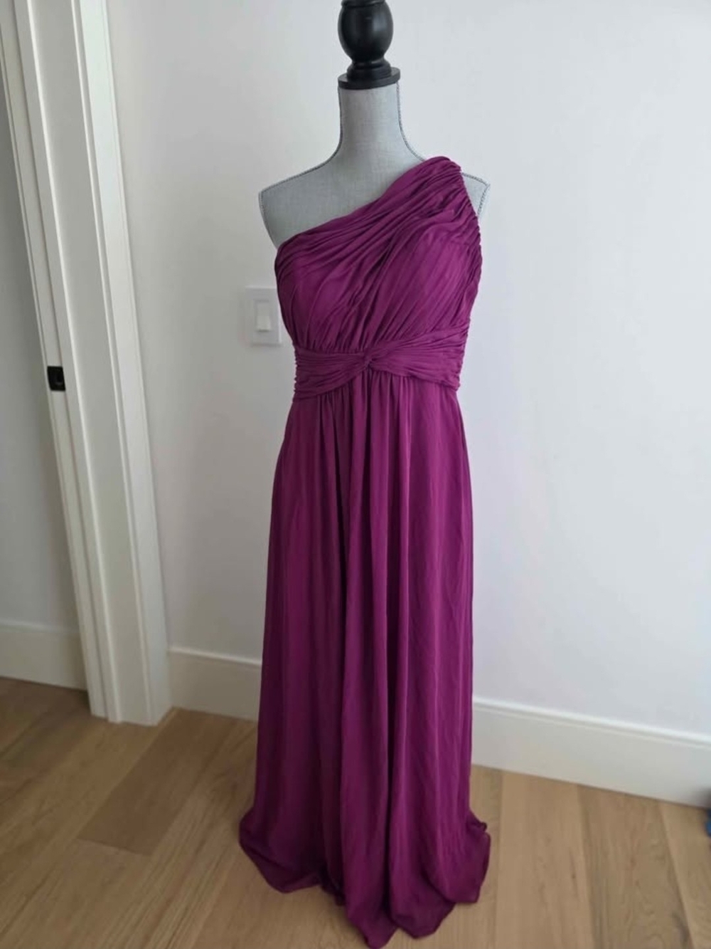 Mori Lee One-Shoulder Magenta /Fuschia Evening Gown